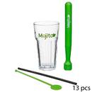 Mojito Gift Set "Mojito" 13 Pieces, Transparent & Green Transparent