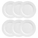 Set of 6 "Ronde" dessert plates D.20 cm, White White