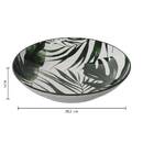 Set of 6 soup plates "Palme" D.20.2 cm, Black Green