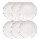 Set of 6 "Petit Salon" dessert plates D.19 cm, White White