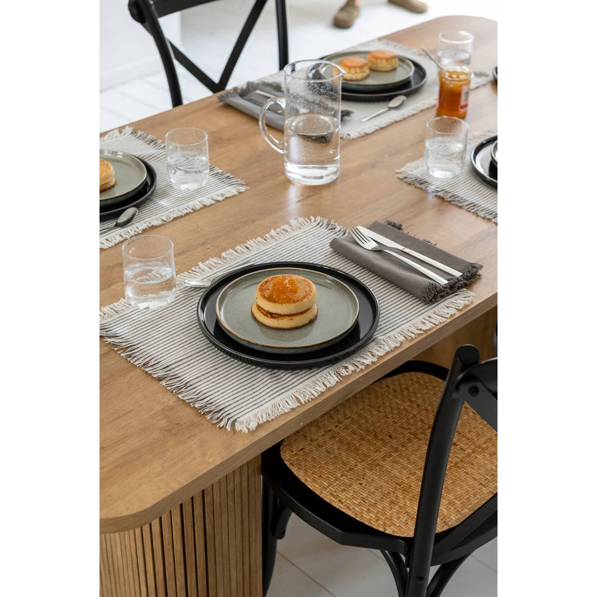 Set of 6 dessert plates "Terre inconnue" D.21 cm, Green Green