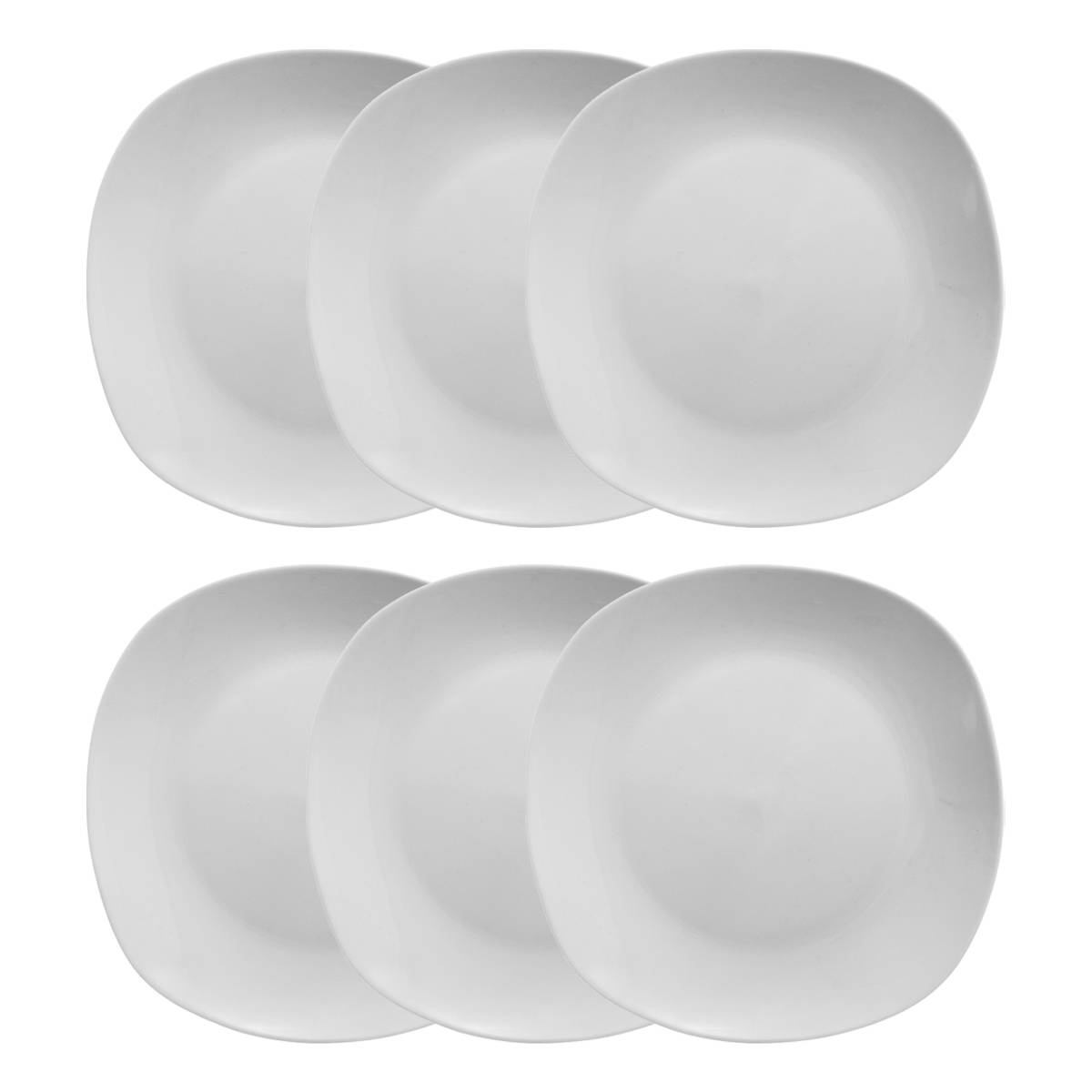 Set of 6 "Plaza" dessert plates D.19.2 cm White
