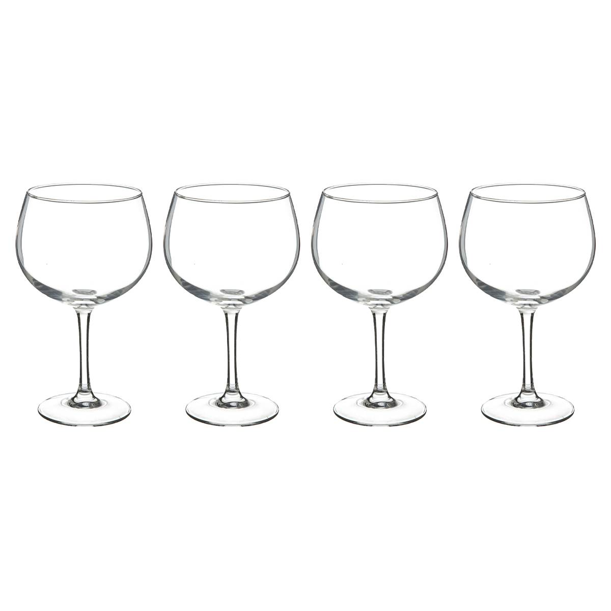 Set of 4 gin glasses "Gin" 700 ml, Transparent Transparent