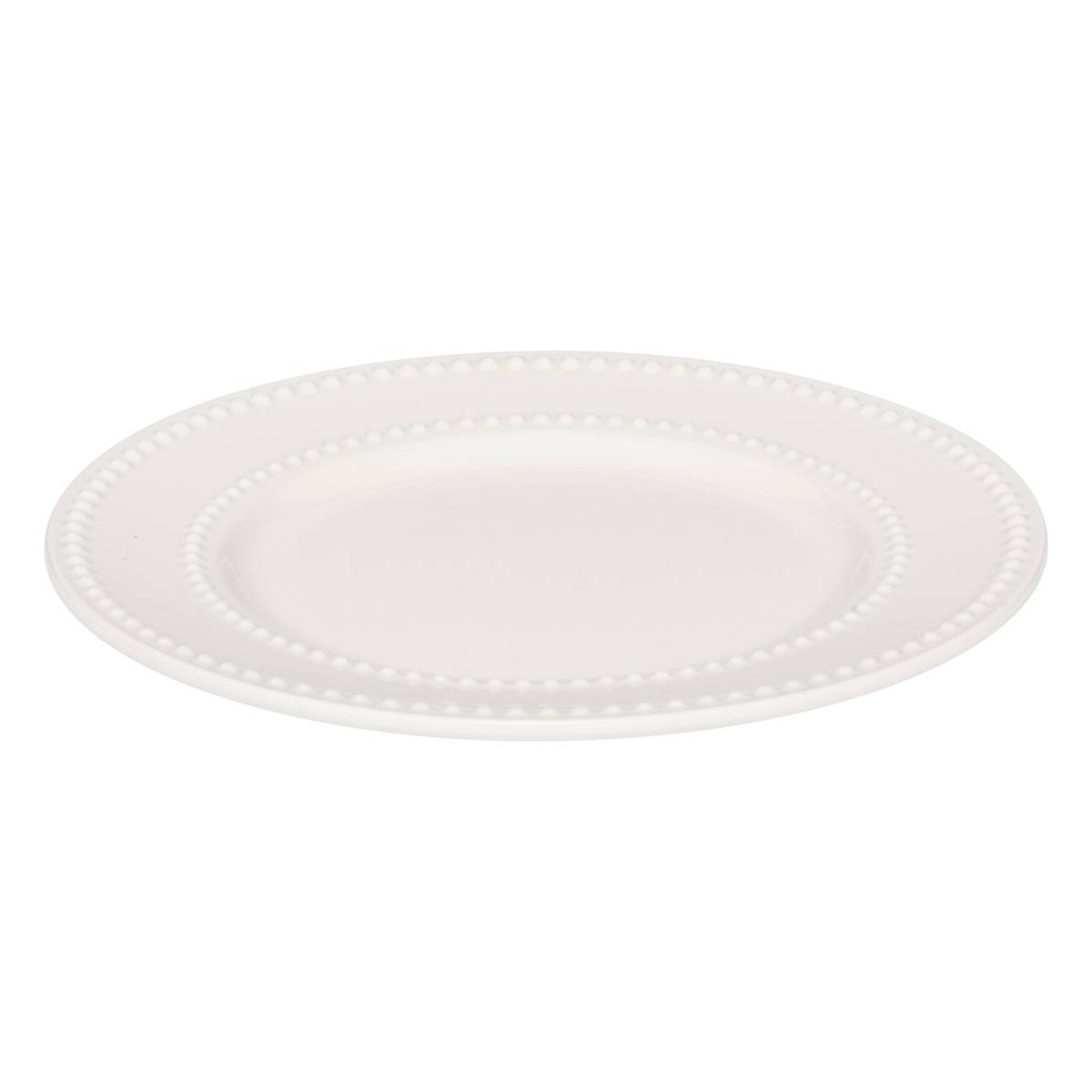 Set of 6 Dessert Plates "Perle" D.19 cm, White White