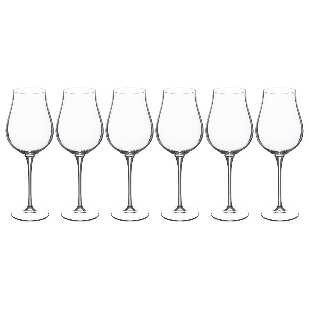 Set of 6 "Oriane" wine glasses 400 ml, Transparent Transparent