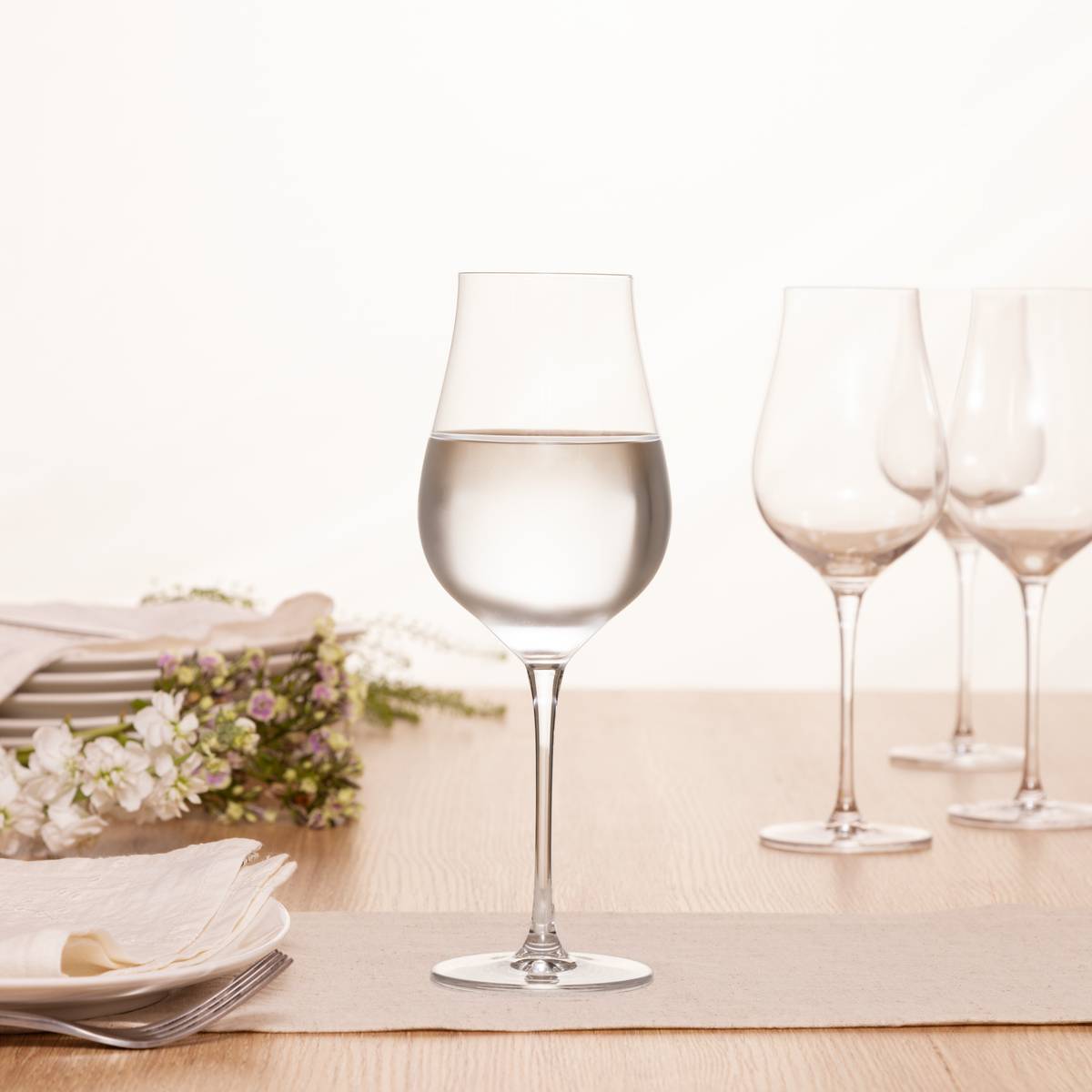 Set of 6 water glasses "Oriane" 500 ml, Transparent Transparent