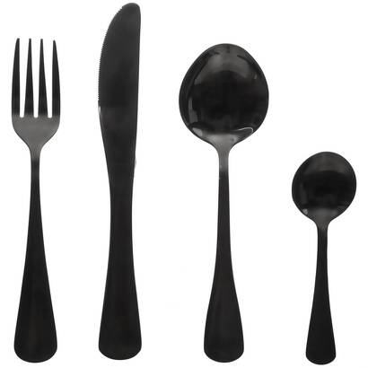 16-piece cutlery set "shadow" black