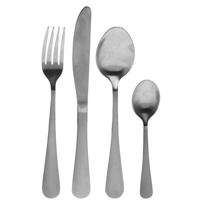 24-piece cutlery set "satin" silver