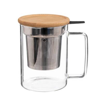 Herbal tea mug "mia" 480 ml, transparent