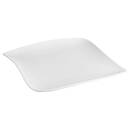Set of 6 Dinner Plates "Vague" 25.5x25.2 cm, White White