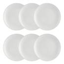 Set of 6 dinner plates "Colorama" D.26.4 cm, White White