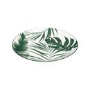 Set of 6 dessert plates "Palme" D.19 cm, Black & White Green