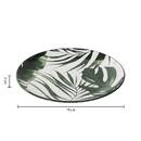 Set of 6 dessert plates "Palme" D.19 cm, Black & White Green
