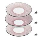 18-piece dinner set "Lunis" 18 pieces, red Red