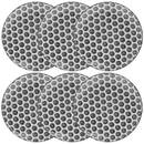 Set of 6 "Bohemia" dessert plates D.18.9 cm, Black & White Black 3