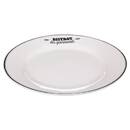 Set of 6 "Bistrot" dinner plates D.26 cm, White Black / White