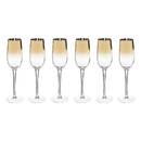 Set of 6 champagne flutes "Arya" 210 ml, Transparent Transparent