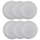 Set of 6 dessert plates "Jeanne" D.19 cm White