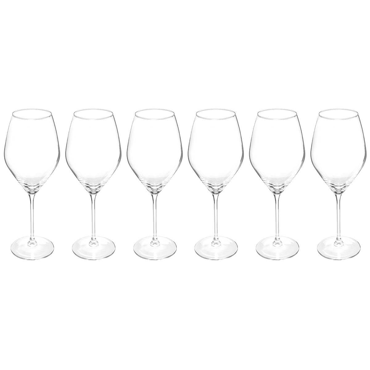Set of 6 water glasses "Silvia" 470 ml, Transparent Transparent