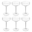 Set of 6 champagne coupes "Nora" 300 ml, Transparent Transparent