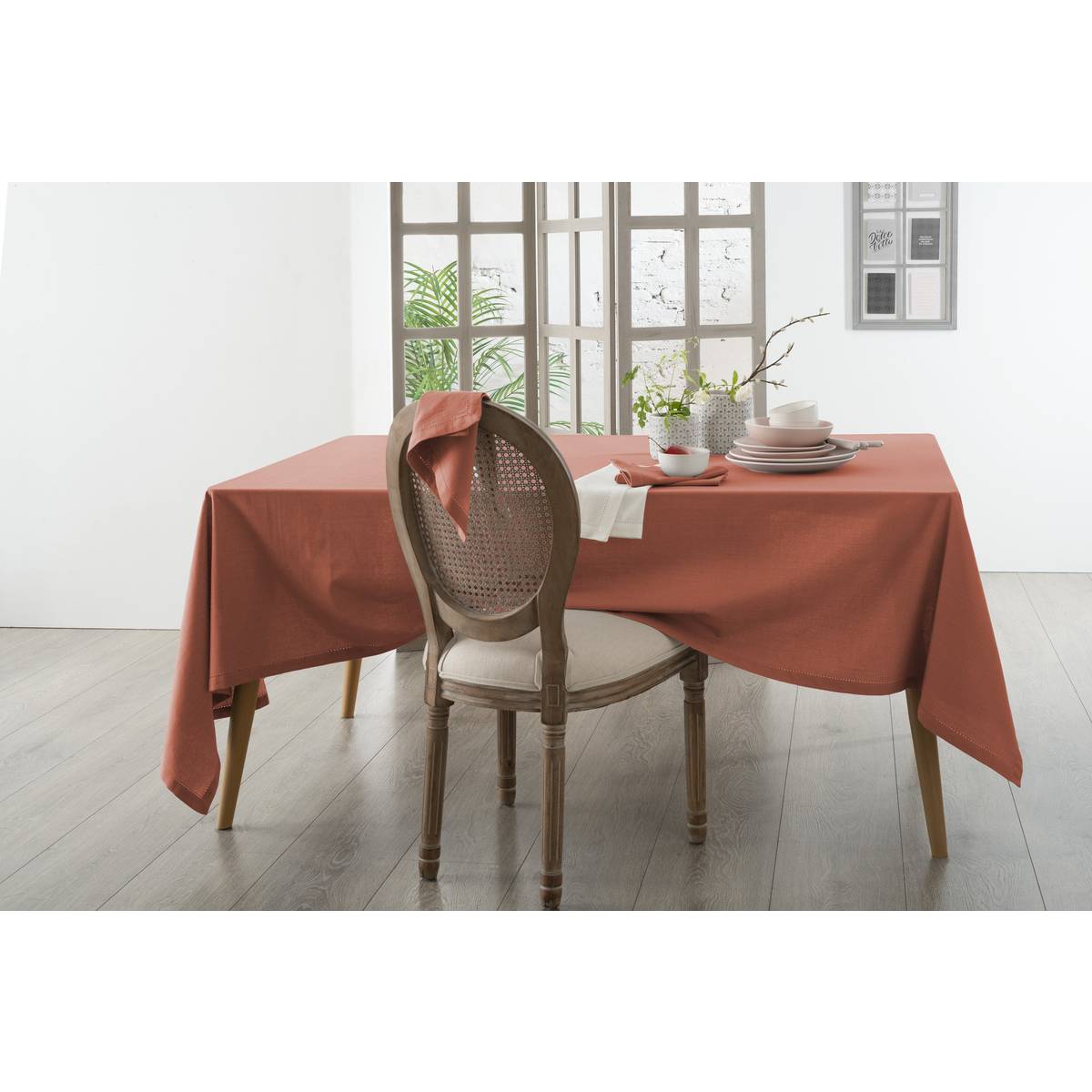 Tablecloth "Jane" 240x140 cm, Terracotta Terracotta