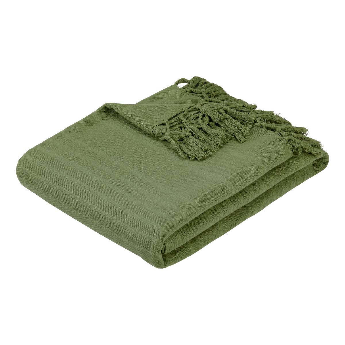 Bed Throw "Anjali" Khaki green, 220x160 cm Khaki green
