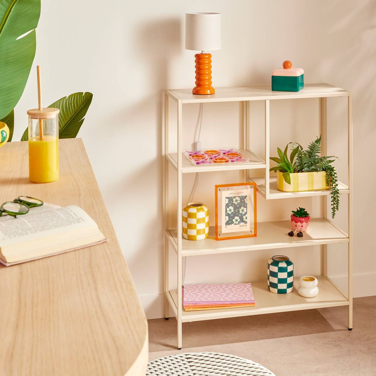 4-Tier Shelf "Gota" Beige, 75x30 cm Beige