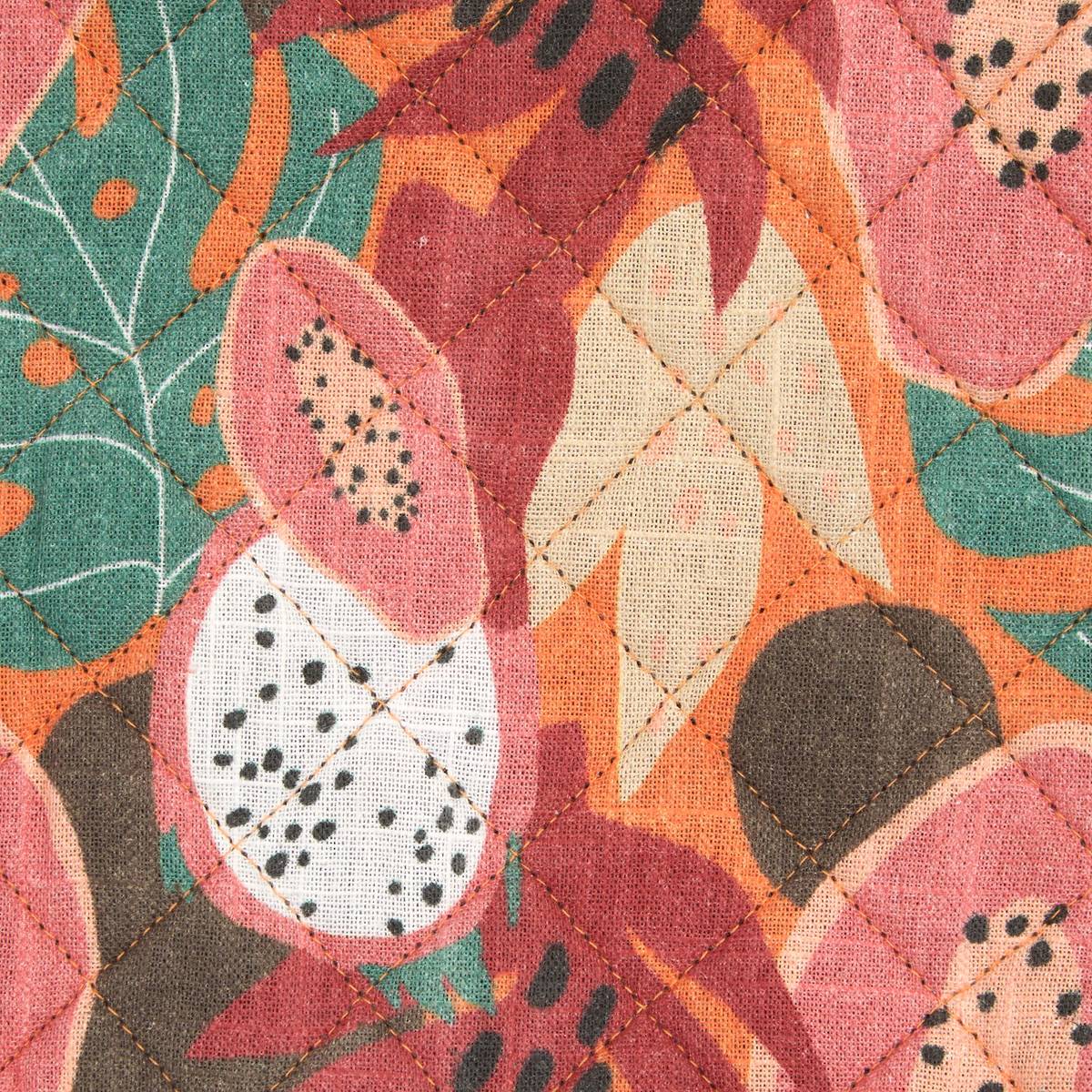 Glove and Pot Holder "Tropical" Multicolored, 20x32 cm Multicolored