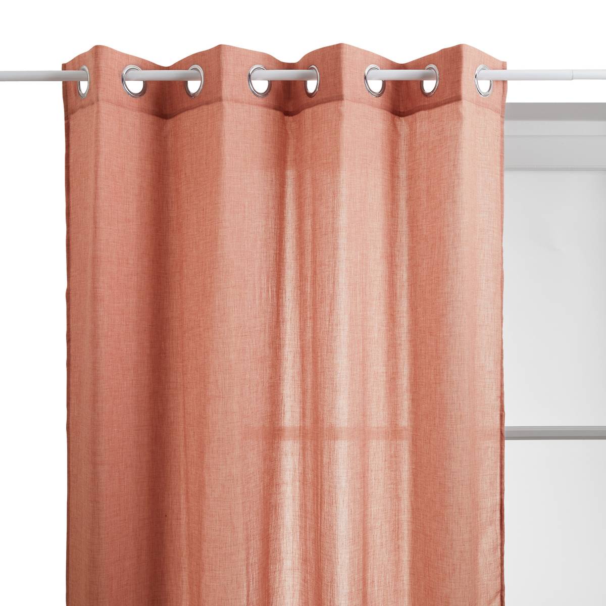 Sheer Curtain "Paxta" Terracotta, 135x240 cm Terracotta