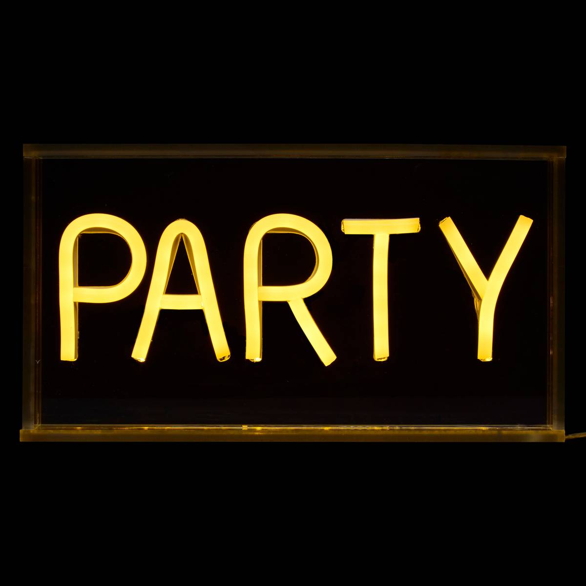 LED Neon "Party" Sector, Yellow, 23x4 cm Yellow