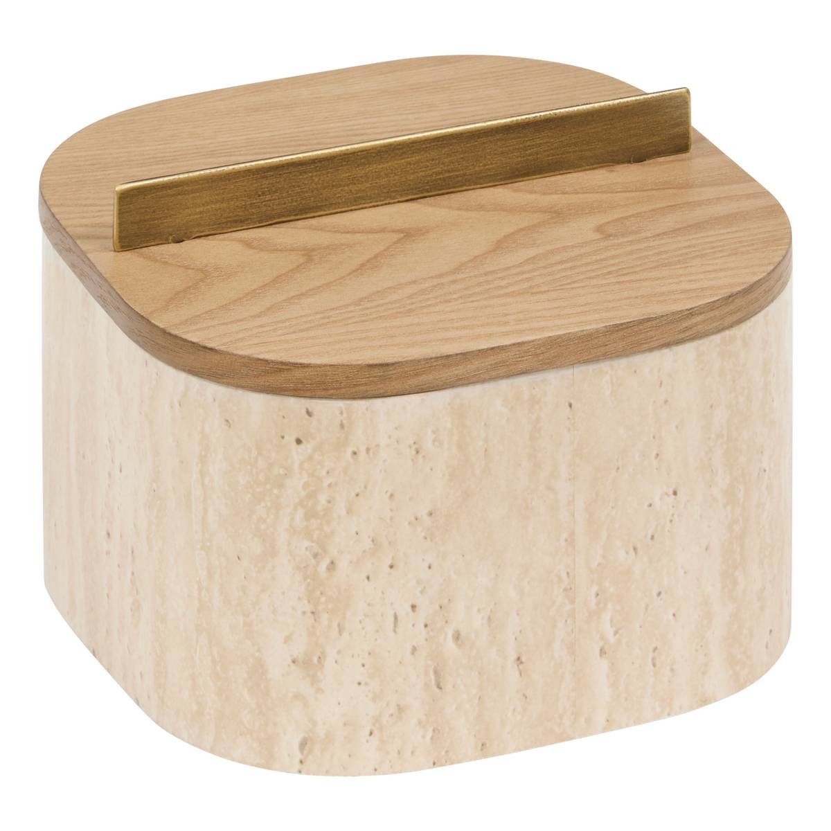 Set of 2 decorative boxes "Anaya" Beige, L.14/18 cm Beige