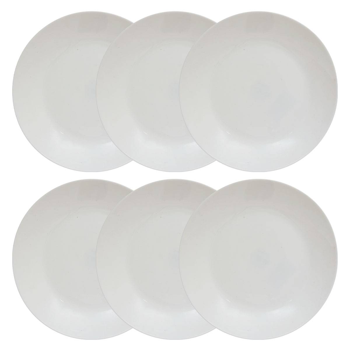 Flat plate "Louise" glass, D.25.4 cm White
