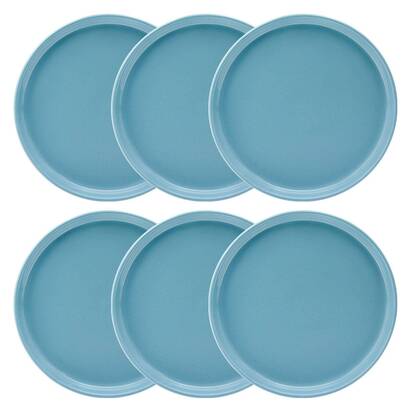 Set of 6 dessert plates "marie" stoneware (ceramic), dia. 20 cm, blue
