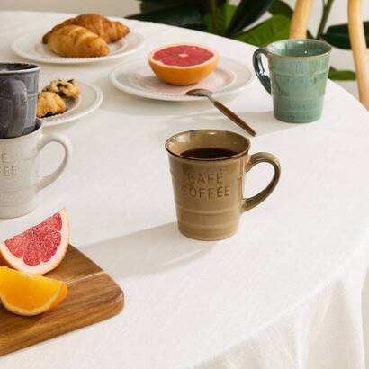 Mug  "cafe" 200 ml, earthenware, beige
