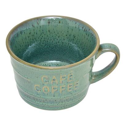 Mug "cafe" 260 ml, earthenware, emerald green