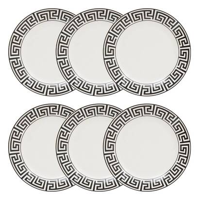 Set of 6 dinner plates "reso" porcelain, d.26.8 cm