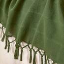 Bed Throw "Anjali" Khaki green, 250x230 cm Khaki green