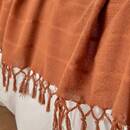 Bed Throw "Anjali" Terracotta, 220x160 cm Terracotta
