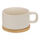 Teapot "Nature" 700 ml, stoneware (ceramic), Cream Cream