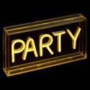 LED Neon "Party" Sector, Yellow, 23x4 cm Yellow