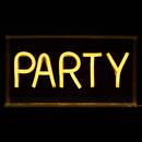 LED Neon "Party" Sector, Yellow, 23x4 cm Yellow