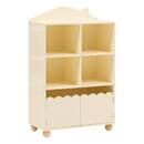 Children's bookcase 2 doors 2 levels "Bouli" Beige, 94.5x60 cm Beige
