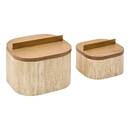 Set of 2 decorative boxes "Anaya" Beige, L.14/18 cm Beige