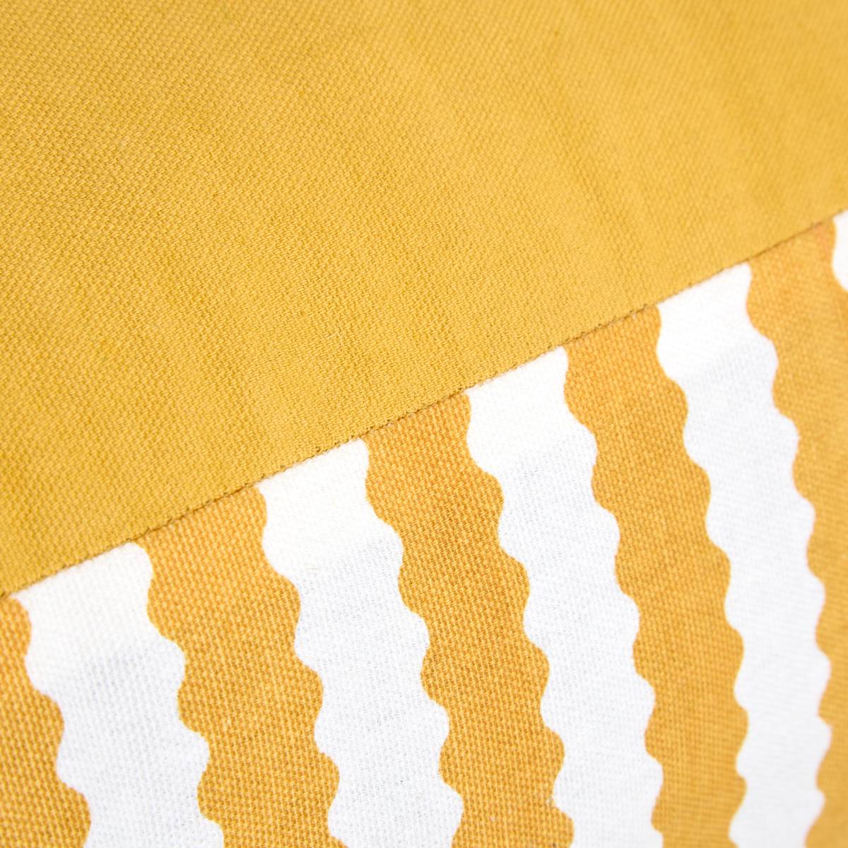 Rectangular Outdoor Floor Cushion POOLSIDE Yellow 60 x 40 cm - Cotton Yellow
