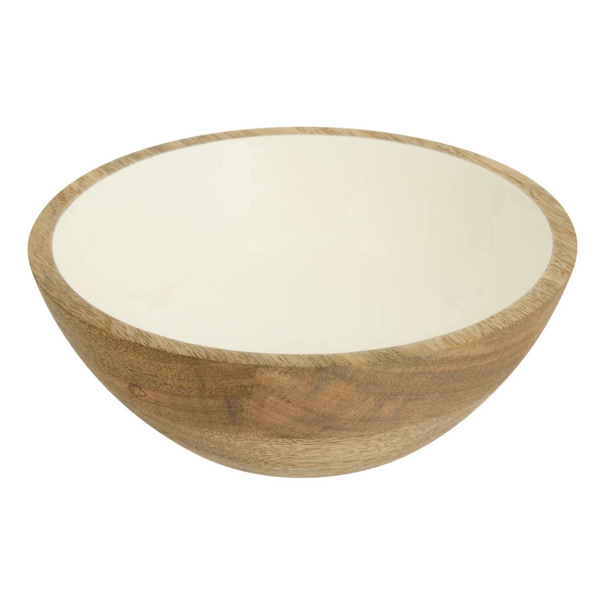 Serving bowl "Inaya" Mango Wood, D.19 cm Warm White