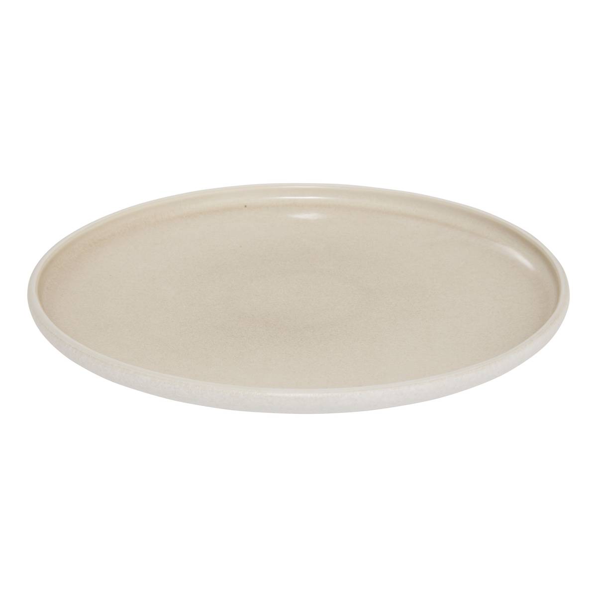 Lot de 4 assiettes plates "Chiara" Stoneware (ceramic), D.27 cm Beige