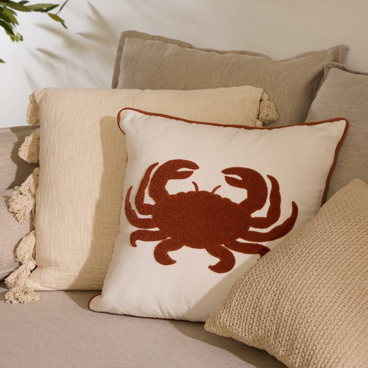 Cushion "Oceania" Beige, 41x41 cm Beige