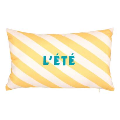 Rectangular outdoor cushion "poolside" 50 x 30 cm, polyester, yellow