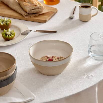 "kate" bowl 720 ml, earthenware, white