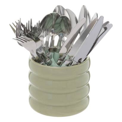 Cutlery set "elsa" dolomite, green